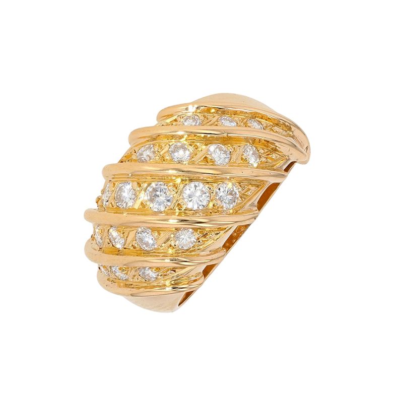 Bague diamants 0.63 carat or jaune 10.80g Comme neuf -  reconditionné disponible sur Gemme Les Bijoux